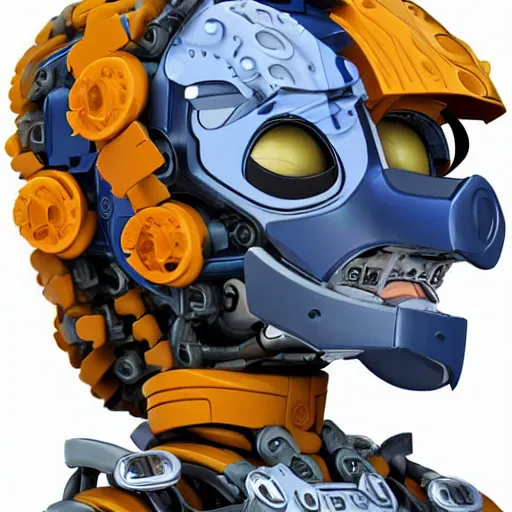 Image similar to Bionicles character with the face of Joe Biden