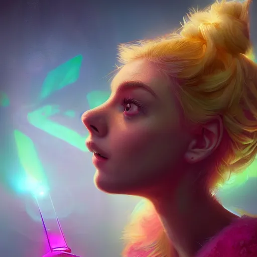 Prompt: a portrait of tinkerbell, huggy wuggy from poppy playtime video game, fullbody, ultra high detailed, glowing lights, oil painting, greg rutkowski, charlie bowater, beeple, unreal 5, daz, hyperrealistic, octane render, rpg portrait, dynamic lighting, fantasy art, beautiful face