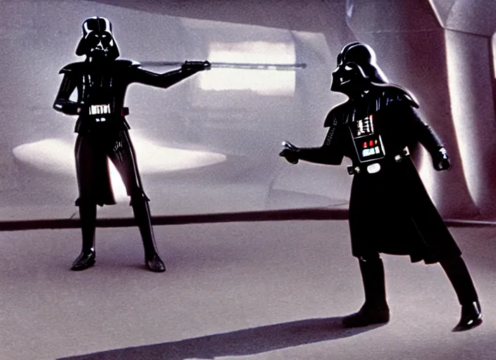 Image similar to film still of Darth Vader gambling in vegas in Star Wars The Empire Strikes Back,