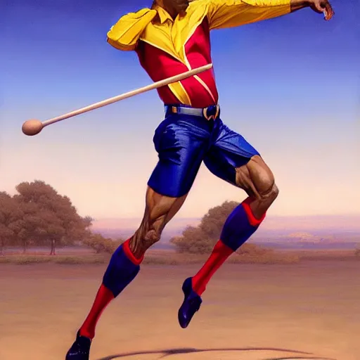 Prompt: barrack obama throwing a javelin in traditional olympic uniform, detailed, digital painting, artstation, concept art, donato giancola, joseph christian leyendecker, wlop, boris vallejo, breathtaking, high details, extremely detailed, establishing shot, artistic, hyper realistic, octane render