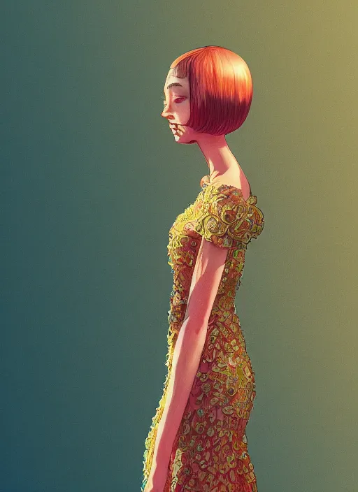 Image similar to girl with transparent dress :: by Martine Johanna and Simon Stålenhag and Chie Yoshii and wlop and Guillermo del toro :: ornate, dynamic, particulate, rich colors, elegant, centered, artstation, smooth, sharp focus, octane render, 3d