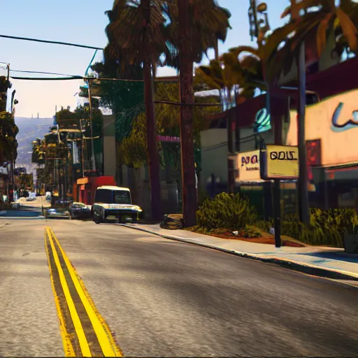 Prompt: los angeles as grand theft auto v screenshot