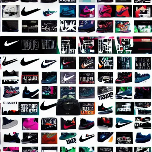 Image similar to nike campaign in style of david rudnick, eric hu, guccimaze, acid, y 2 k, 4 k sharpening,