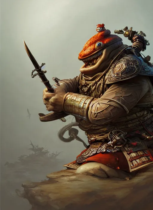 Prompt: toad samurai, by jesper ejsing, justin gerard, tomasz alen kopera, cgsociety and fenghua zhong, highly detailed, rim light, cinematic lighting, illustration, art, octane render, very coherent, cinematic, hyper realism, high detail, octane render, 8 k