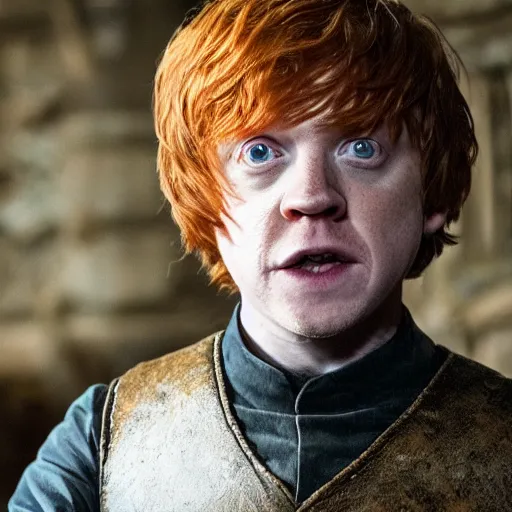 Image similar to rupert grint as ron weasley in game of thrones