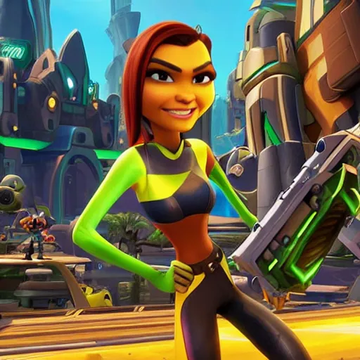 Prompt: victoria justice in the ratchet and clank universe