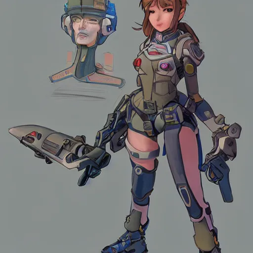 Image similar to D.VA from Overwatch wearing a police uniform by Kim Jung Gi, holding handcuffs in one hand Blizzard Concept Art Studio Ghibli. oil paint. 4k. by brom, Pixiv cute anime girl wearing police gear by Ross Tran, Greg Rutkowski--cfg_scale 12