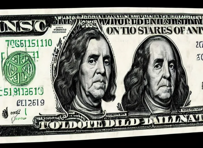 Image similar to reylo kiss dollar bill