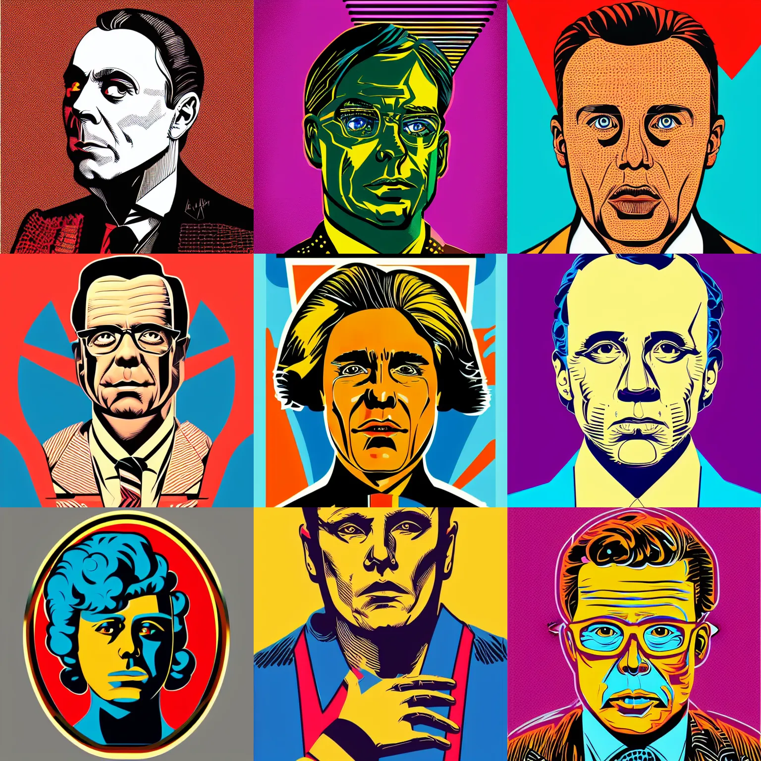 Prompt: symmetric!! portrait of francois!!! legault!!! in 2 0 2 2, francois! legault! retro futurist illustration portrait art by butcher billy, sticker, colorful, precise illustration, highly detailed, simple, smooth and clean vector curves, no jagged lines, vector art, smooth andy warhol style