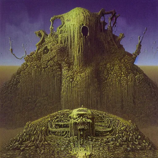 Prompt: Terraria boss made by Zdzislaw Beksinski