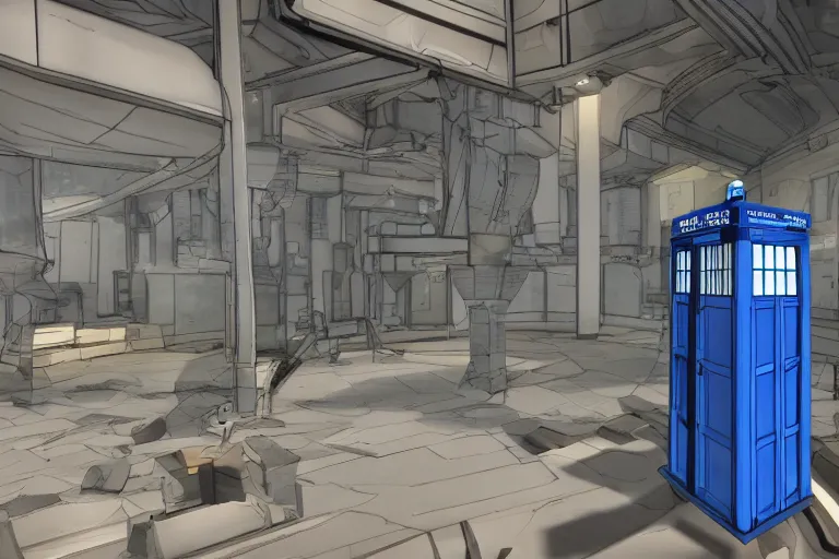 Image similar to tardis in portal 2