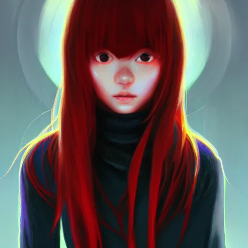 Image similar to portrait of asuka langley soryu, background, intricate, elegant, highly detailed, digital painting, artstation, concept art, smooth, sharp focus, illustration, by anato finnstark, boissb - blanca. j, cindy avelino, clint cearley, anna podedworna