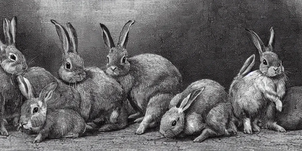 Image similar to cardiff overrun by rabbits in the 19th century