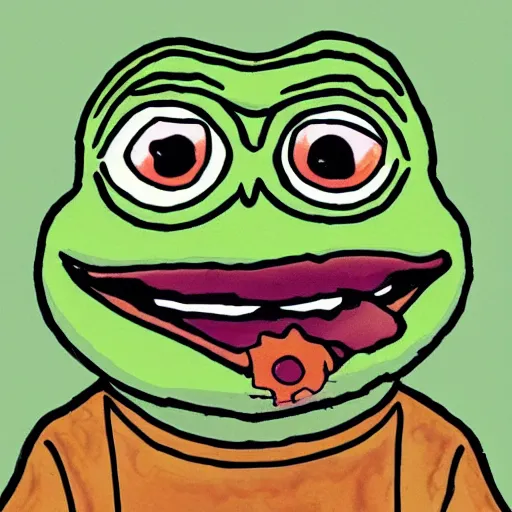 Image similar to pepe the frog under heatwave, drawn by Matt Furie