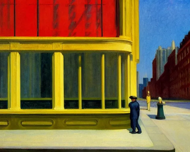 Image similar to chicago by edward hopper