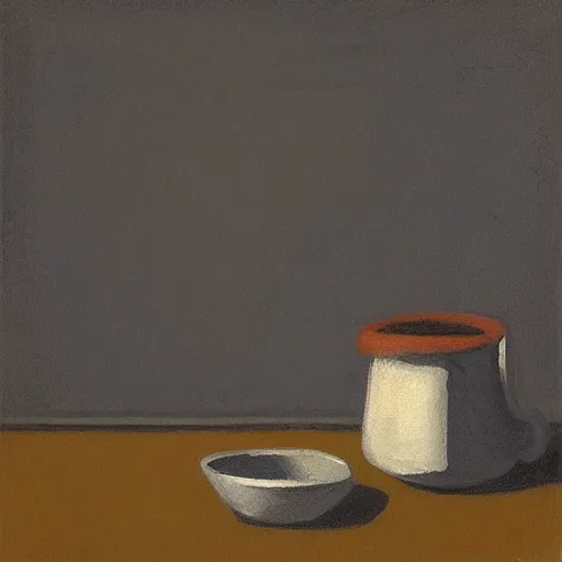 Image similar to “ carl the hedgehog in the style of giorgio morandi ”