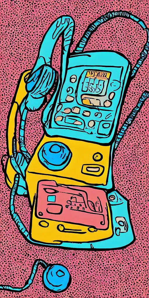 Image similar to 9 0 s mobile phone artistic, illustrator, digital art