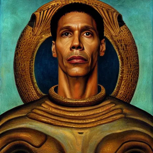 Image similar to Portrait of Apophis from Stargate SG1, renaissance painting