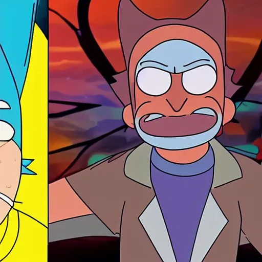 Image similar to Wolverine in Rick and Morty 4K detailed super realistic