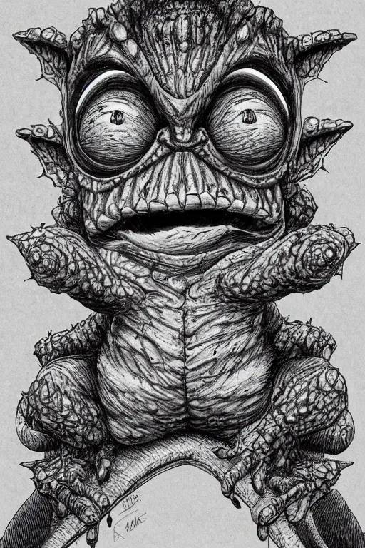 Image similar to toad goblin, symmetrical, highly detailed, digital art, sharp focus, trending on art station, kentaro miura manga art style