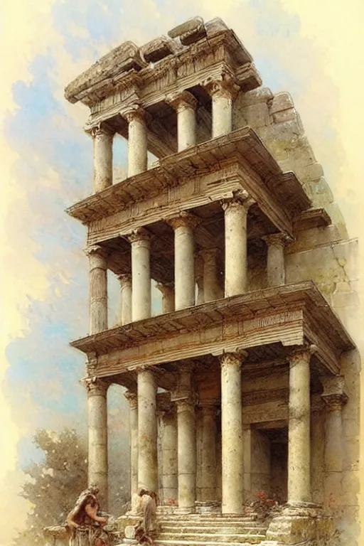 Image similar to (((((roman temple . muted colors.))))) by Jean-Baptiste Monge !!!!!!!!!!!!!!!!!!!!!!!!!!!