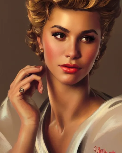 Prompt: Portrait of Sandy from Grease going up to heaven, real life skin, intricate, elegant, highly detailed, artstation, concept art, smooth, sharp focus, art by artgerm and greg rutkowski and alphonse mucha