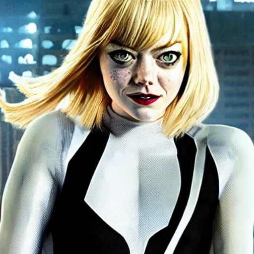 Emma Stone as Spider-Gwen in the Marvel Cinematic | Stable Diffusion ...