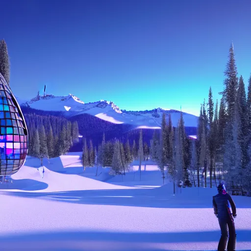 Prompt: : psychedelic ski resort, luxury, modern architectural plans hyper - realistic, detailed, render by c 4 d octane, unreal engine, 8 k 3 d render ray traceing