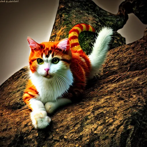 Image similar to dragon - cat, nature photography
