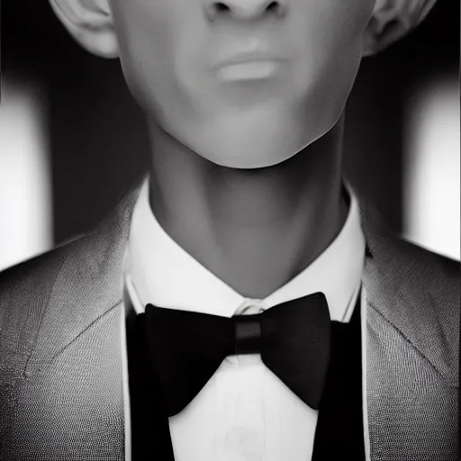 Prompt: “ portrait of a grey alien wearing a tuxedo, depth of field, zeiss lens, detailed, symmetrical, fashion photoshoot, by annie leibovitz and steve mccurry, david lazar, jimmy nelsson, breathtaking, award winning photo, 8 k resolution, extremely detailed, beautiful, establishing shot, artistic, hyperrealistic, beautiful face ”