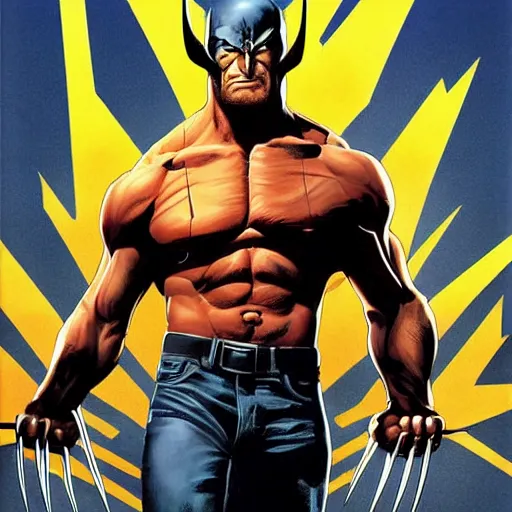 Image similar to wolverine poster drawn by alex ross