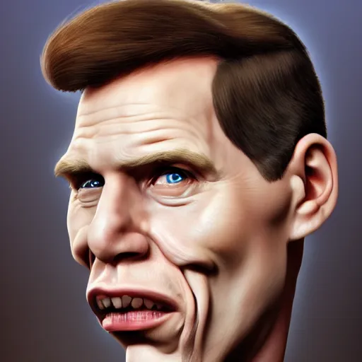 Image similar to Caricature portraits done of Jerma, realistic, hyperrealistic, very realistic, highly detailed, very detailed, extremely detailed, detailed, oil painting, digital art, trending on artstation