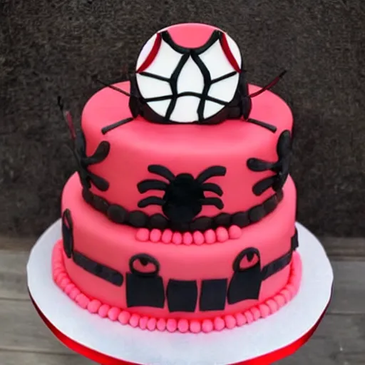 Image similar to spider birthday cake for girls,