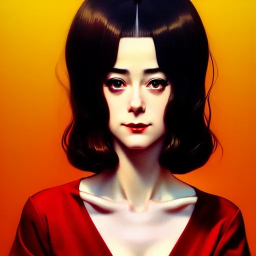 Image similar to a beautiful sean young, illusion by ilya kuvshinov lois van baarle ross tran range murata artgerm katsuhiro otomo norman rockwell. highly detailed intricately sharp focus mystically trending deviantart, pinterest, vogue italia, unreal engine 5, 4 k uhd image