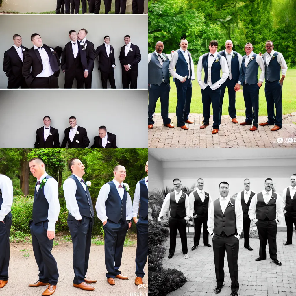 Prompt: getting ready photos for the groomsmen