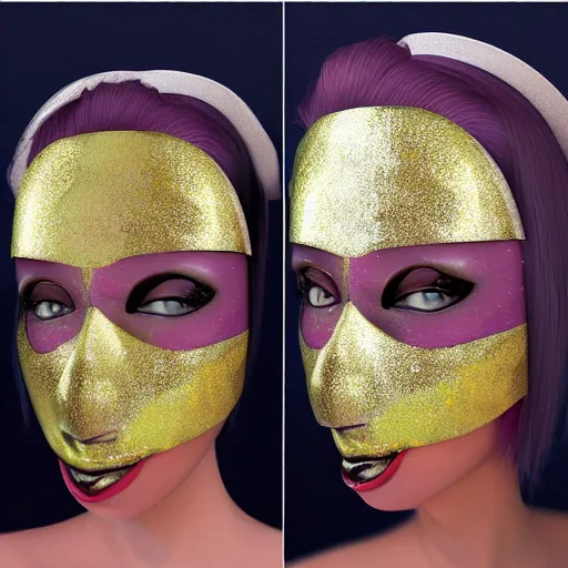 Image similar to galaxy gothic mask