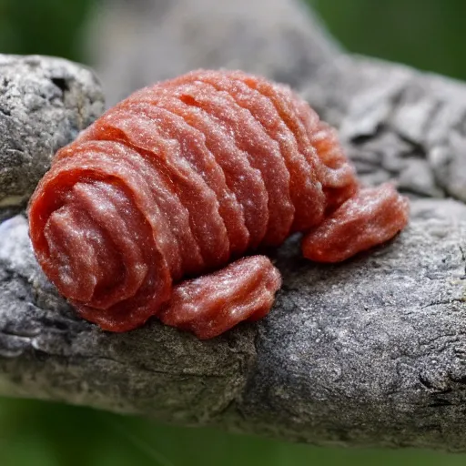 Image similar to tardigrade made of salami