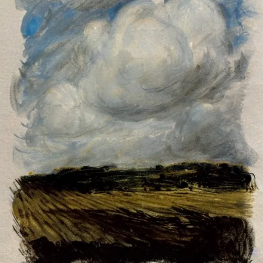 Image similar to clouds in the style of John Constable cloud studies sketches