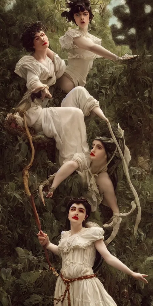 Image similar to blancanieves, masterpiece by Edgar Maxence and Ross Tran and Michael Whelan, gustav dore, 8k, octane render