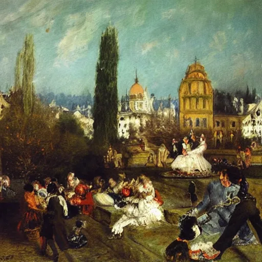 Prompt: a painting by Adolph Menzel