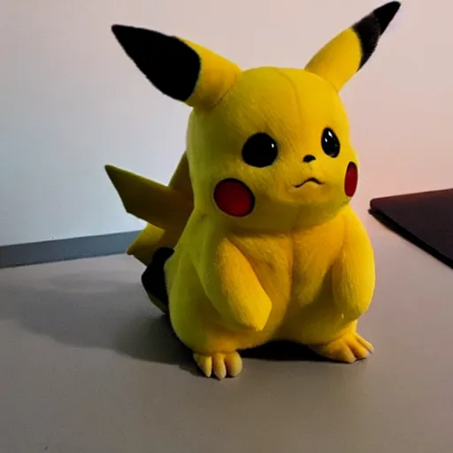 Image similar to a photo of a real life pikachu, real life size