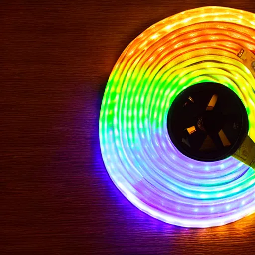 Image similar to cob led strip lights, colorful, product render, 8 k, ledspace, ultraleds,