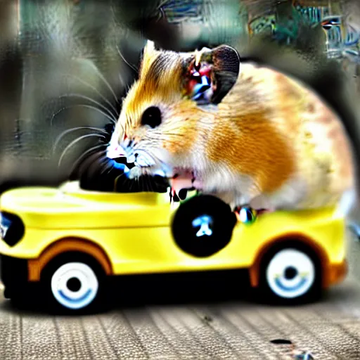 Image similar to fusion between hamster and truck