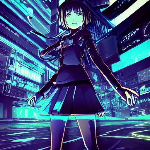 Image similar to Frequency indie album cover, luxury advertisement, indigo filter, blue and black colors. highly detailed post-cyberpunk sci-fi close-up schoolgirl in asian city in style of cytus and deemo, mysterious vibes, by Tsutomu Nihei, by Yoshitoshi ABe, by Ilya Kuvshinov, by Greg Tocchini, nier:automata, set in half-life 2, beautiful with eerie vibes, very inspirational, very stylish, with gradients, surrealistic, dystopia, postapocalyptic vibes, depth of field, mist, rich cinematic atmosphere, perfect digital art, mystical journey in strange world, beautiful dramatic dark moody tones and studio lighting, shadows, bastion game, arthouse