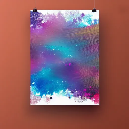 Prompt: an iridescent poster of colorful abstract art, muted colors, behance gd, rich color pallete
