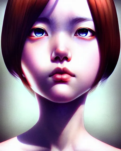 Image similar to beautiful portrait of the popular girl, by katsuhiro otomo, yoshitaka amano, nico tanigawa, and artgerm rendered with 3 d effect.