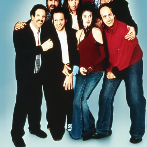 Image similar to cast of seinfeld, rolling stone magazine mid 1 9 9 0 s