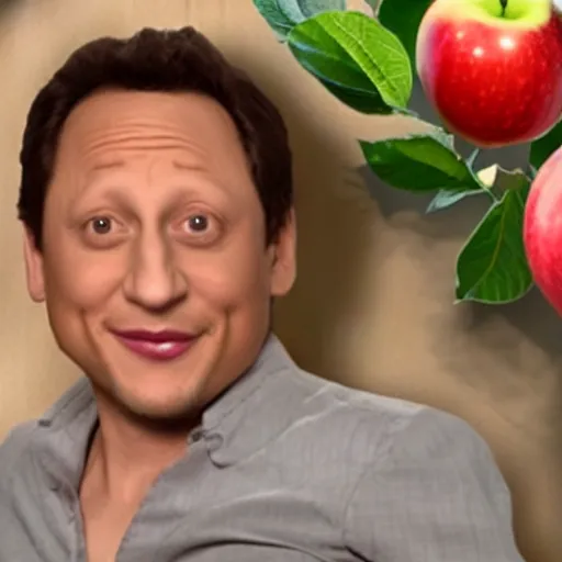 Image similar to rob schneider as an apple