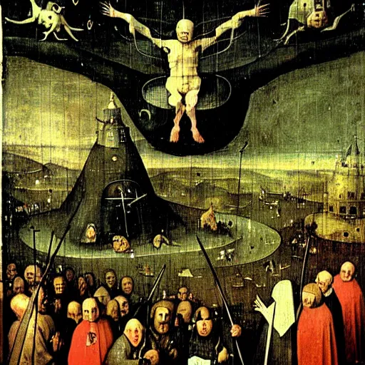 Image similar to putin in hell, hieronymus bosch