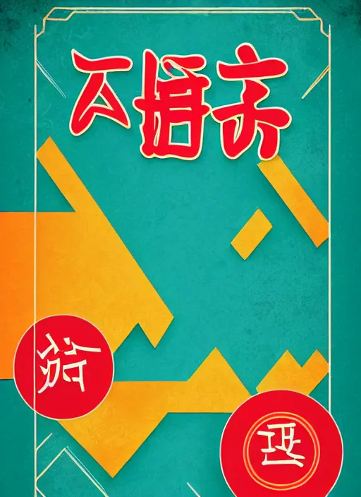 Prompt: poster design with bright and colorful vintage typographic Japanese katakana, layout design, illustrator vector graphics